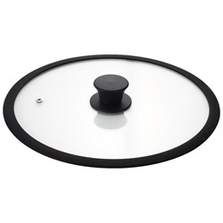 (70x260x260) Крышка Mallony CAPPELLO-C C-type 003661 с силиконовым ободком 24см силиконовая ручка  стекло - фото 18410