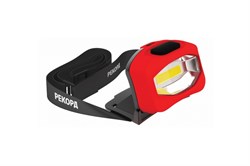 (120x125x130) Фонарь Рекорд Silver SH-350 2W COB 3xLR03 красный, луч 45м, 3 режима - фото 28218