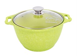 (150x300x310) Кастрюля Kukmara k31tsl  3л со стеклянной крышкой  АП (Trendy style lime) - фото 31354