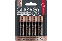 (120x125x130) Батарейки Energy Ultra LR6/8B (АА), 8 шт. блистер 104980 - фото 32449