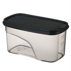 (100x200x300) Емкость для сыпучих продуктов 861-351 БЕСТ 1л, 9,5х19х9,5см пластик - фото 33250