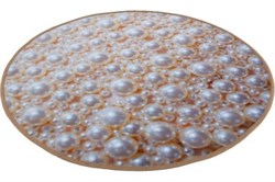 (200x400x600) Коврик влаговпитывающий VORTEX 24300 "Velur SPA" D 60см, круглый "Жемчуг" - фото 33285
