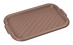 (90x330x450) Поднос HOMVER 221109324/01/ "Verona" прямоугольный 430х275х25мм (темно-коричневый) - фото 33366