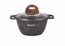 (180x210x250) Кастрюля Kukmara кго12а 1л Granit ultra original - фото 33520