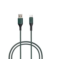 (пакет 20x220x220) Кабель для зарядки ВСЁГАЗИН 931-262 Карнавал Micro USB, 1м, 2.4А, зеленый - фото 33638