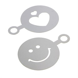 (пакет 20x150x150) Набор VETTA 884-480/ декораторов для кофе, 2 шт, 12х8,5см, нерж.сталь - фото 34081