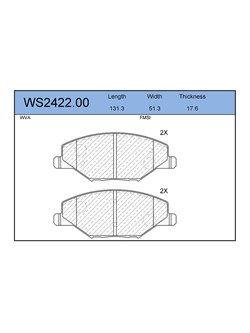 Тормозные колодки Jeenice WS2422.00 - фото 46304