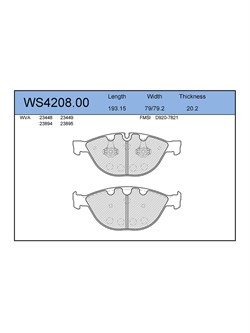 Тормозные колодки Jeenice WS4208.00 - фото 46319