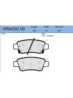 Тормозные колодки Jeenice WS4302.00 - фото 46406