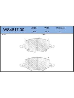 Тормозные колодки Jeenice WS4817.00 - фото 46414