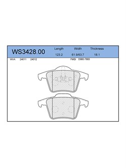 Тормозные колодки Jeenice WS3428.00 - фото 46420