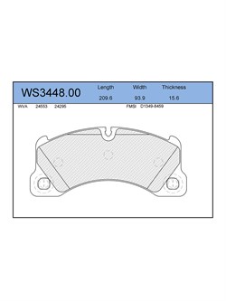 Тормозные колодки Jeenice WS3448.00 - фото 46443