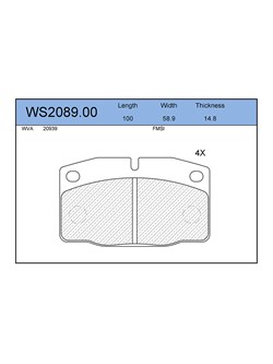 Тормозные колодки Jeenice WS2089.00 - фото 46445