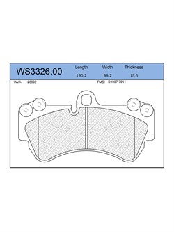 Тормозные колодки Jeenice WS3326.00 - фото 46468