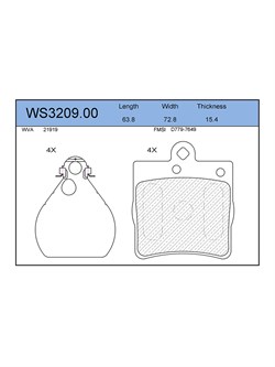 Тормозные колодки Jeenice WS3209.00 - фото 46490