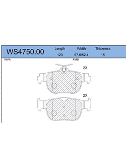 Тормозные колодки Jeenice WS4750.00 - фото 46492