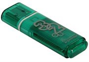 (пакет 20x100x100) Накопитель USB Smartbuy Glossy series Green 32GB
