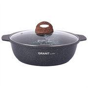 (150x300x310) Жаровня-кастрюля Kukmara жгг31а литая стекл. кр. 3.0л АП(Granit ultra blue)