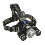 Фонарь ЧИНГИСХАН 221-015 налобный, 1000мАч, 3 LED, 7*6см, пластик, 3 режима