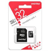 (пакет 20x100x100) Карта памяти Smartbuy micro SDHC 32Gb Class 10 UHS-I с адаптером