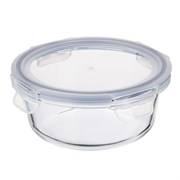 (90x210x250) Контейнер VETTA 825-013  для продуктов на защелках 600мл круглый, жаропрочное стекло