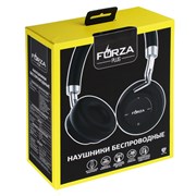 (70x260x260) Наушники Forza 410-044 беспроводные, ВТ 5.0, алюминиевый корп., кожаное огаловье, 3.7В 400мАч, черный