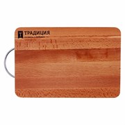 (пакет 20x220x330) Доска разделочная Традиция 01 - 4т    33*22*1,6см с металлической ручкой бук