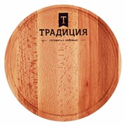(пакет 20x240x240) Доска разделочная Традиция 03 - 2т   круглая диаметр 24см * 1,6см бук