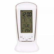 (90x210x250) Будильник LADECOR CHRONO 529-188 с подсветкой, датой и температурой  12,6х5,8х5,5см