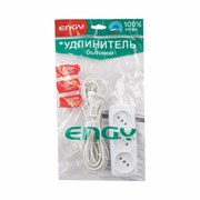 (90x110x400) Удлинитель ENGY Эконом 5м 3 розетки  (ШВВП 2х0,75) белый 186715