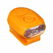 (120x125x130) Фонарь ЧИНГИСХАН 221-011 на кепку, 3 LED, 2xCR2032, 1режим, пластик