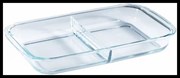(90x330x450) Форма для СВЧ Appetite PLS 4 39*23*5см 2,8л. С РАЗДЕЛЕНИЕМ.