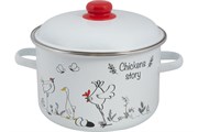 (150x300x310) Кастрюля Appetite Chickens stories 5.5л цилиндрическая 1RD221M эмаль
