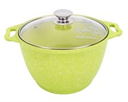 (150x300x310) Кастрюля Kukmara k41tsl  4л со стеклянной крышкой  АП (Trendy style lime)