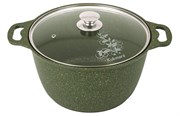 (300x300x310) Кастрюля Kukmara k61tsml 6л стеклянная крышка АП (Trendy style malachite)