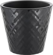 (180x210x250) Горшок для цветов InGreen ПЦ IG670110028 Manhattan 16см, 1,6 л c дренажной вставкой, оникс