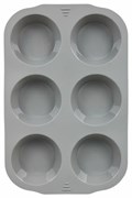 (пакет 30x190x290) Форма MARMITON 17406 силиконовая кексы, 6 ячеек, 29*18,5*3 см BASIC