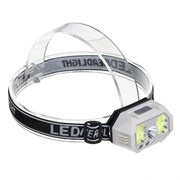 (120x125x130) Фонарь ЕРМАК 221-092/ налобный сенсорный, XPE LED + 2 COB, 7 режимов, 800мАч, зарядка Type C