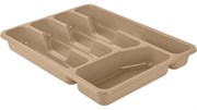 (90x330x450) Лоток Plast Team PT156010015/ для столовых приборов 330х260х43 мм шоколадный мокко