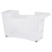 (270x330x450) Контейнер д/хранения HOMVER 221305301/00/ "Tule" 12,5л, 453х160х257 мм с руч. на роликах (бесцветный)
