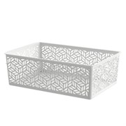 (100x200x300) Корзинка HOMVER 221313335/01/ универсальная "Linden" 4,3л, 290х190х95мм (серый)