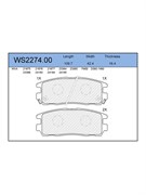 Тормозные колодки Jeenice WS2274.00