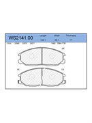 Тормозные колодки Jeenice WS2141.00