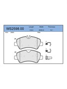 Тормозные колодки Jeenice WS2598.00