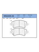 Тормозные колодки Jeenice WS2205.02