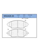Тормозные колодки Jeenice WS2426.00