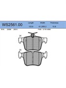 Тормозные колодки Jeenice WS2561.00