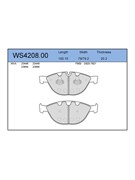 Тормозные колодки Jeenice WS4208.00