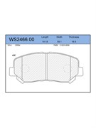 Тормозные колодки Jeenice WS2466.00