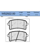 Тормозные колодки Jeenice WS2922.00